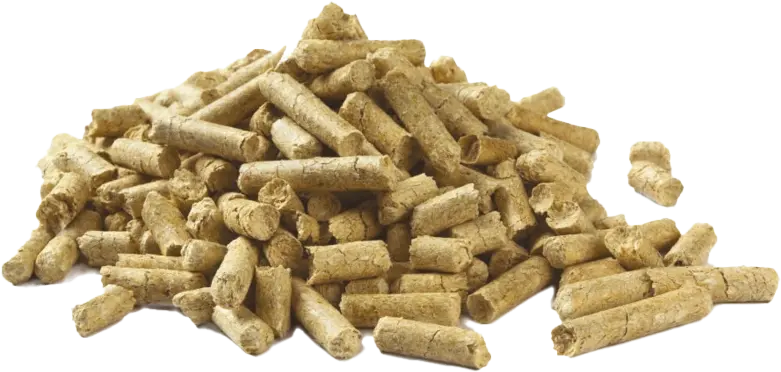 Witte houtpellets
